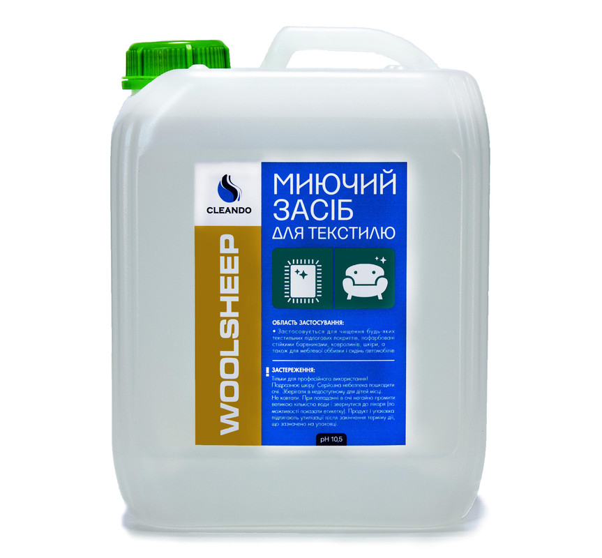 Мийний засіб для текстилю WOOLSHEEP CLEANDO (концентрат), 5 л